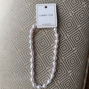 Linny Co Maris Pearl Pink Necklace NWT 38.00